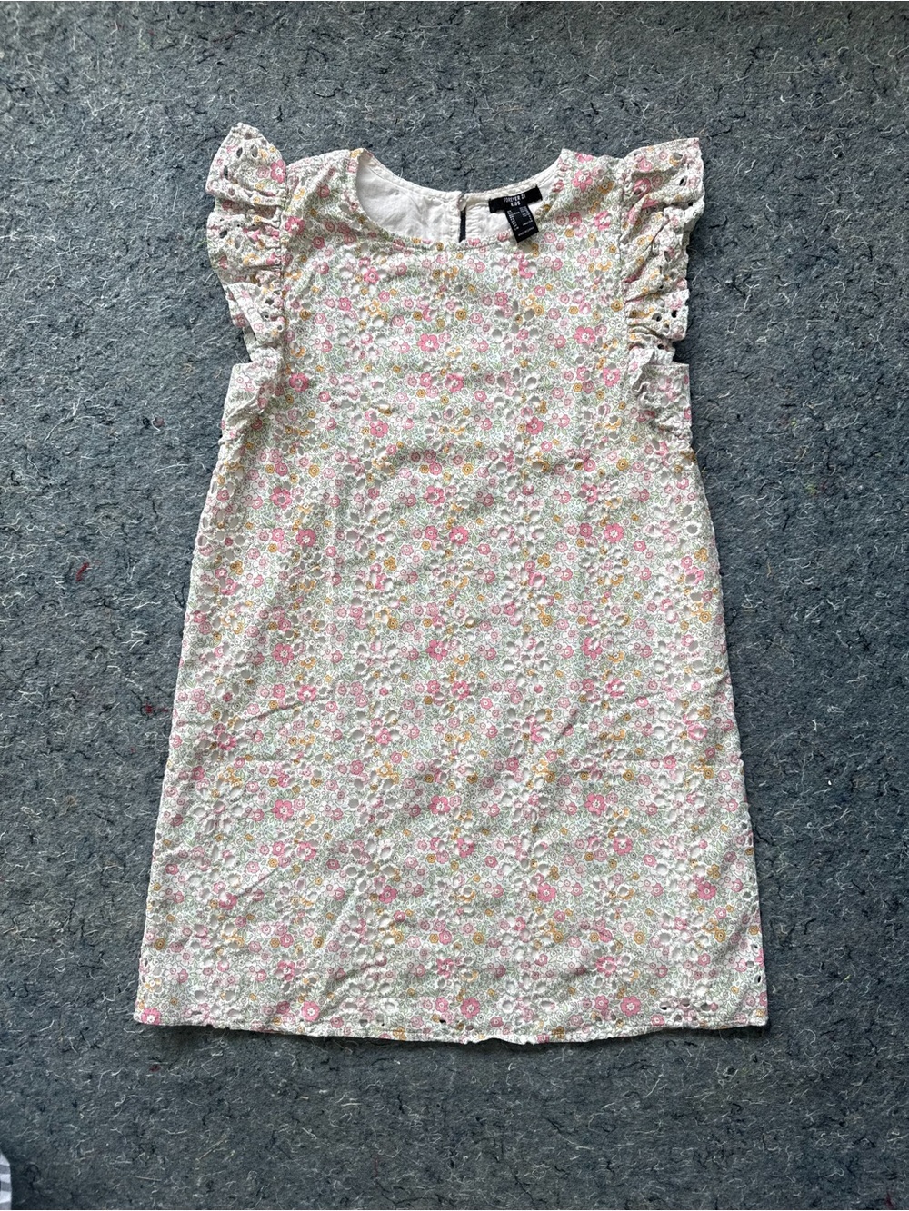 Forever 21 Kids Girls 11/12 Floral Eyelet Cotton Dress